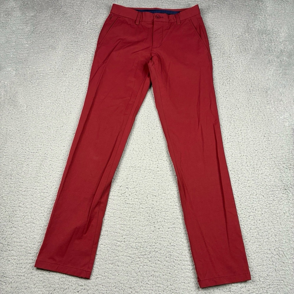 Vineyard Vines OTG Pants Mens 28x32 Crimson Red Performance Stretch Golf Chino